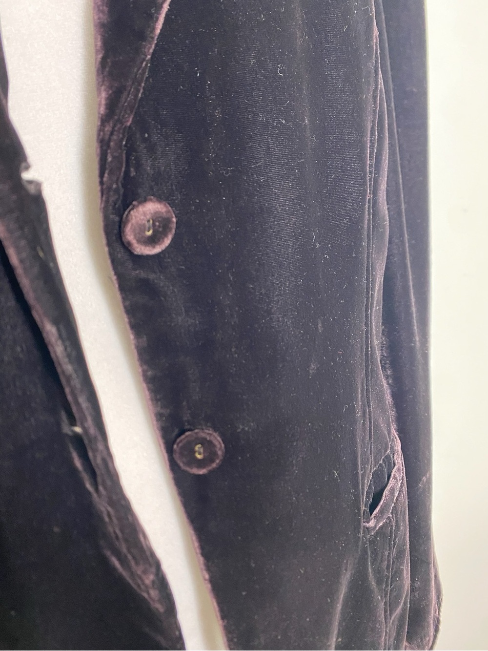Jones New York Velvet Single-Button Blazer - Dark Plum CB279 - Picture 6 of 6